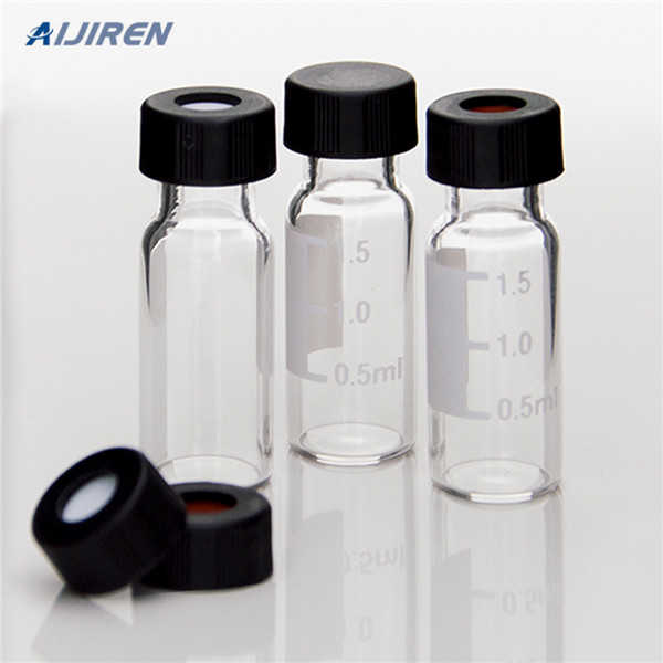 Waters glass 2 ml lab vials with label manufacturer
